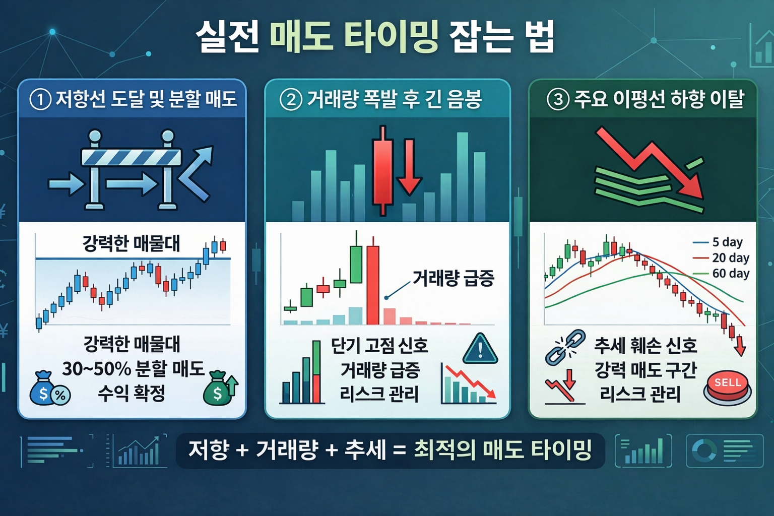 매매 타이밍 잡는 법 매도 타이밍 차트