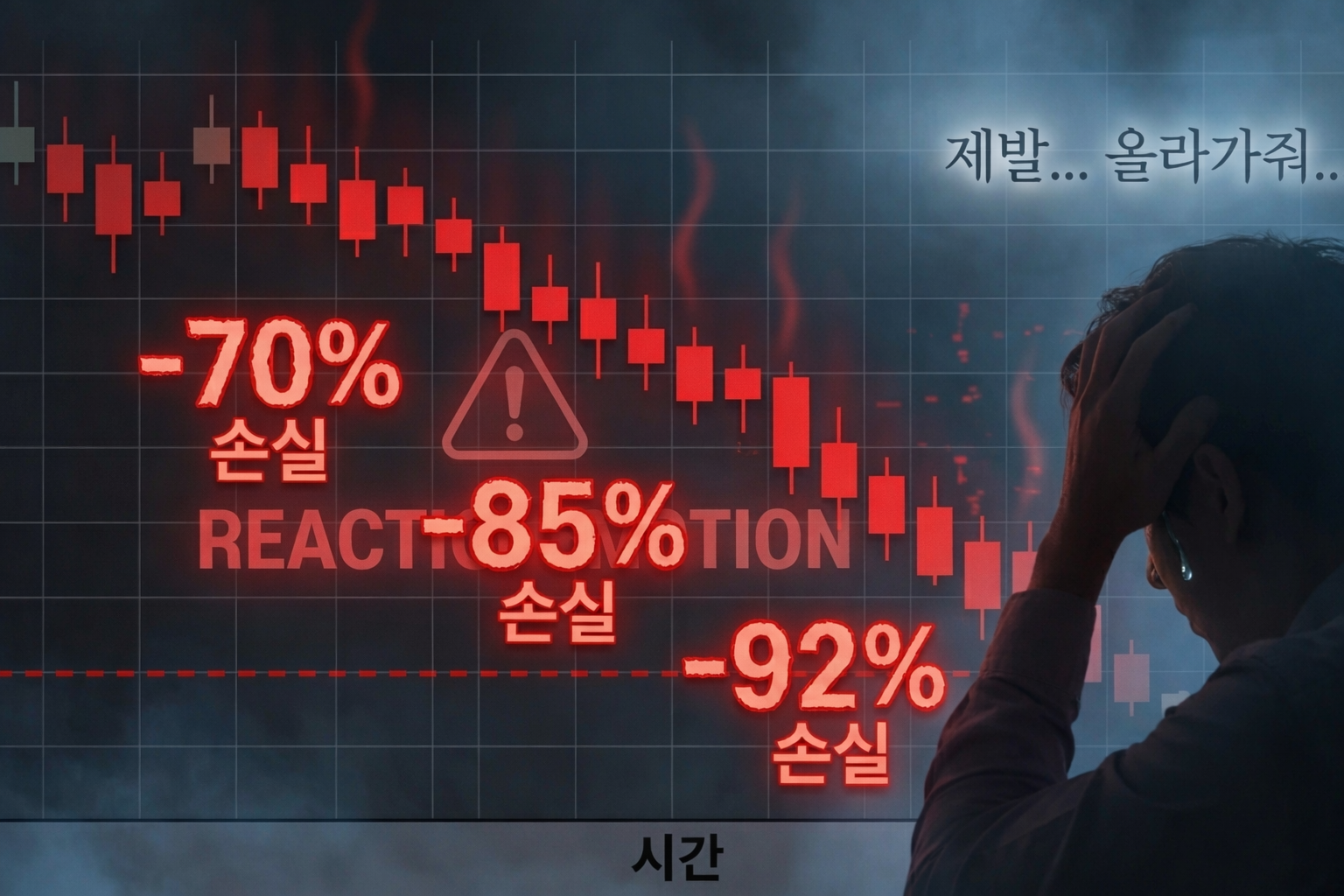 주식 손절 익절 기준 감정 매매 경고 이미지