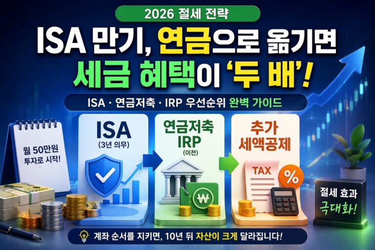 2026 ISA 연금저축 IRP 절세 계좌 우선순위 전략 대표 썸네일 이미지
