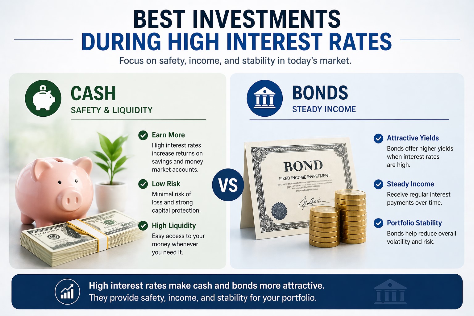 cash vs bonds investments during high interest rates