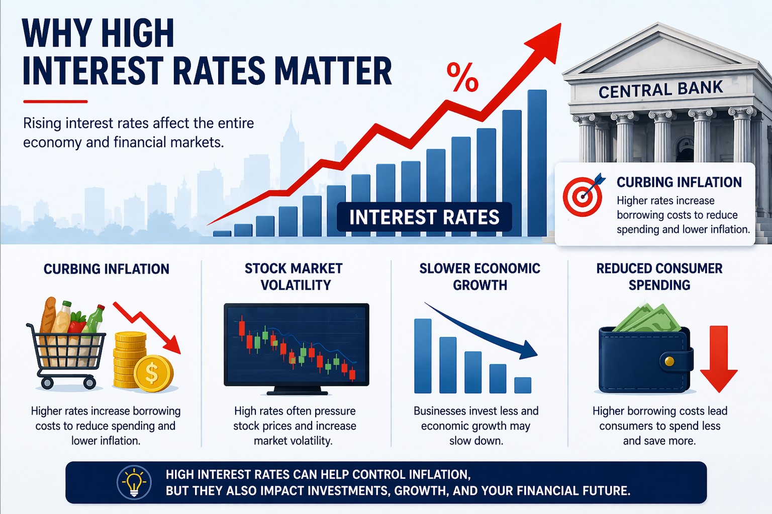 impact of high interest rates on economy and stock market