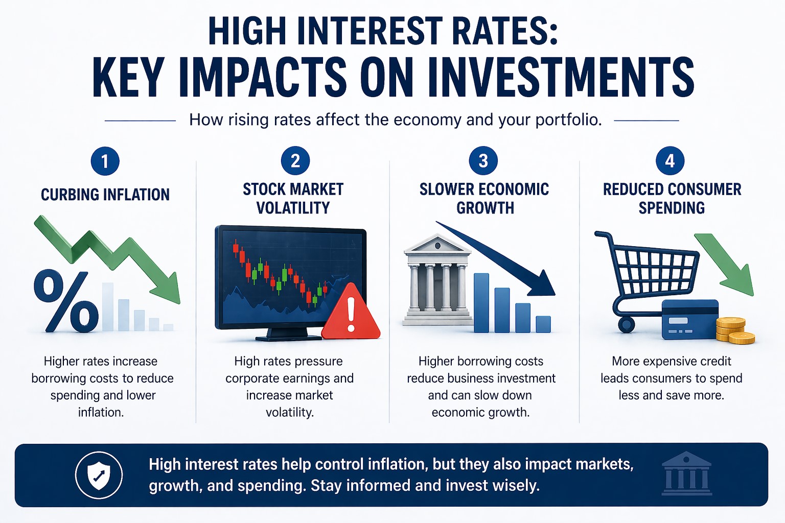 impact of high interest rates on investments and economy