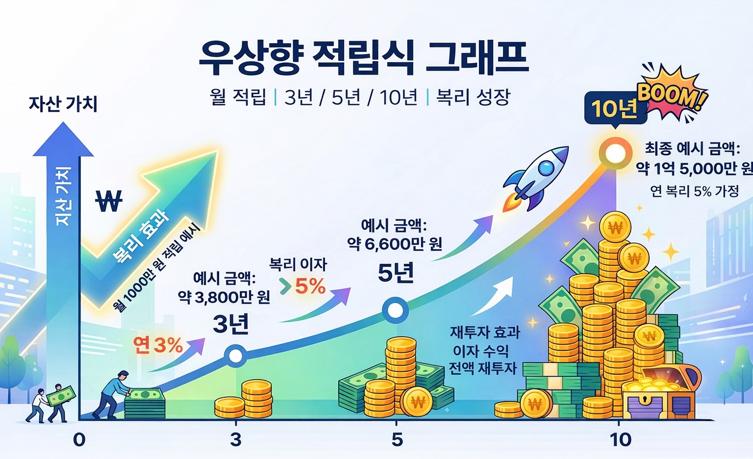 ISA 계좌 ETF 3가지 추천 복리 성장 그래프