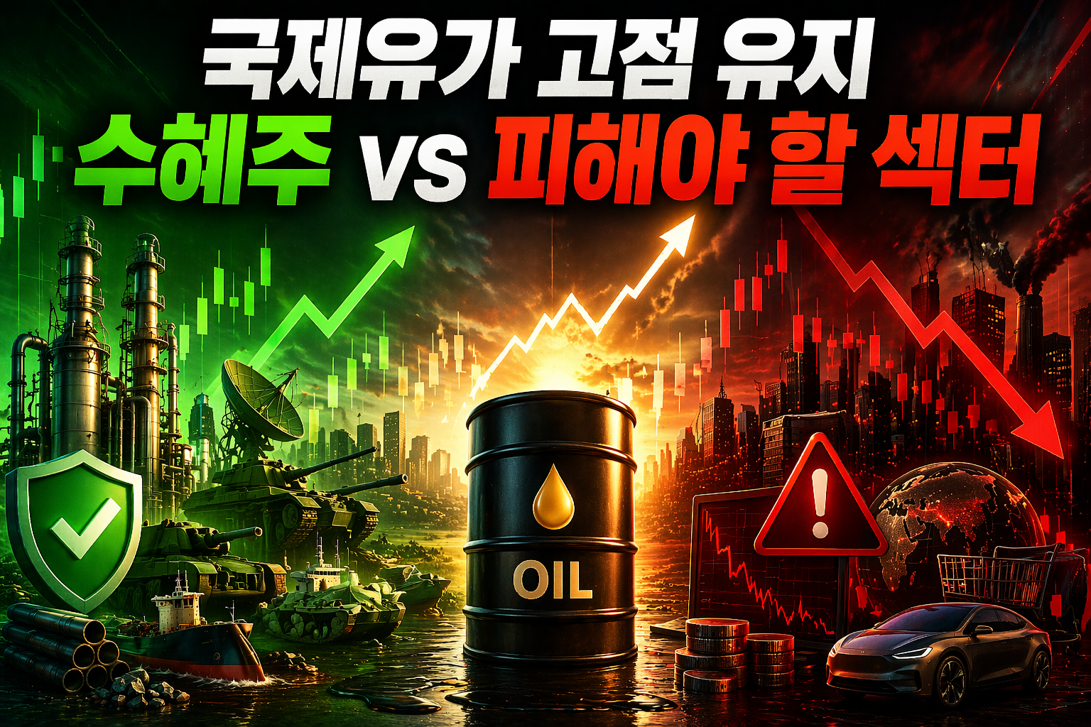 국제유가 고점 유지 수혜주와 피해야 할 섹터 대표 이미지