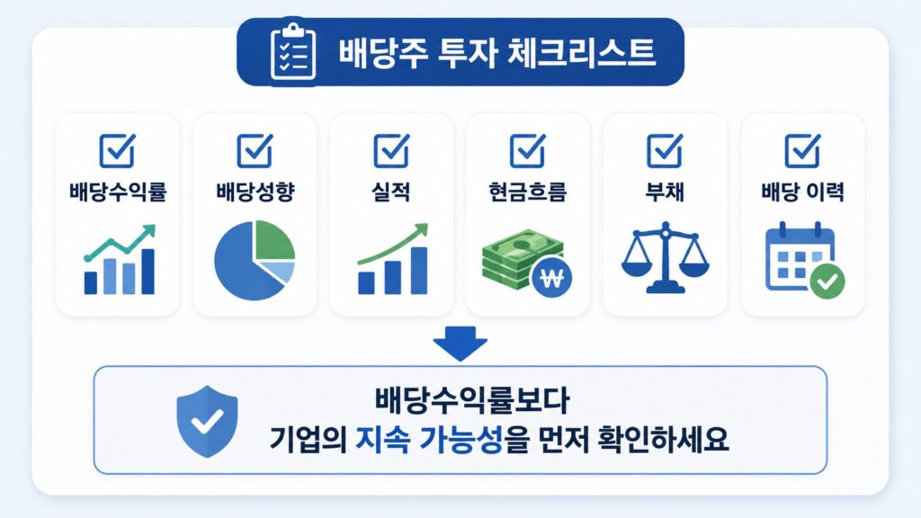배당주 투자 전 확인해야 하는 체크리스트