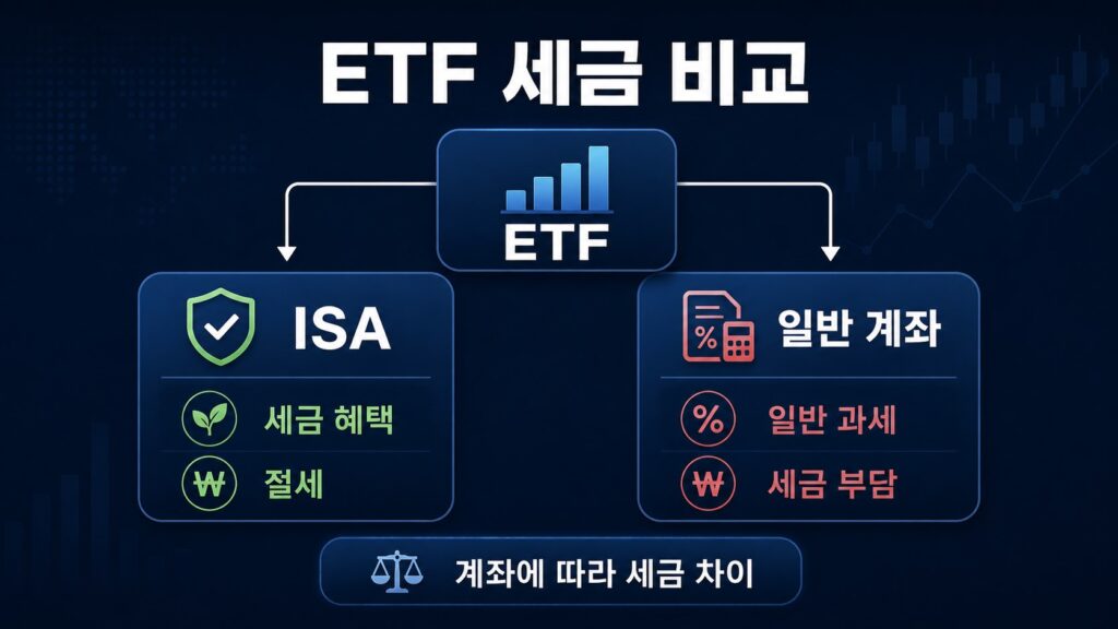 주식 초보자를 위한 ISA 일반 계좌 ETF 세금 비교