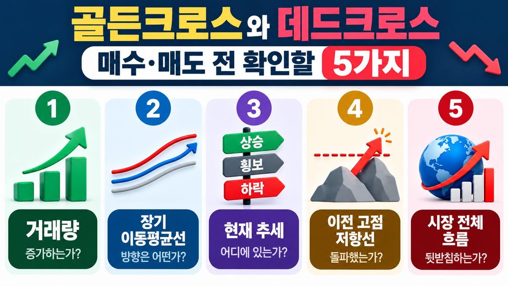 골든크로스와 데드크로스 매수 매도 전 확인할 5가지