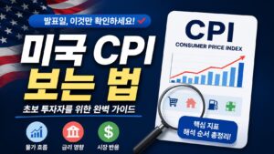 미국 CPI 보는 법과 발표일 확인 순서를 설명하는 썸네일
