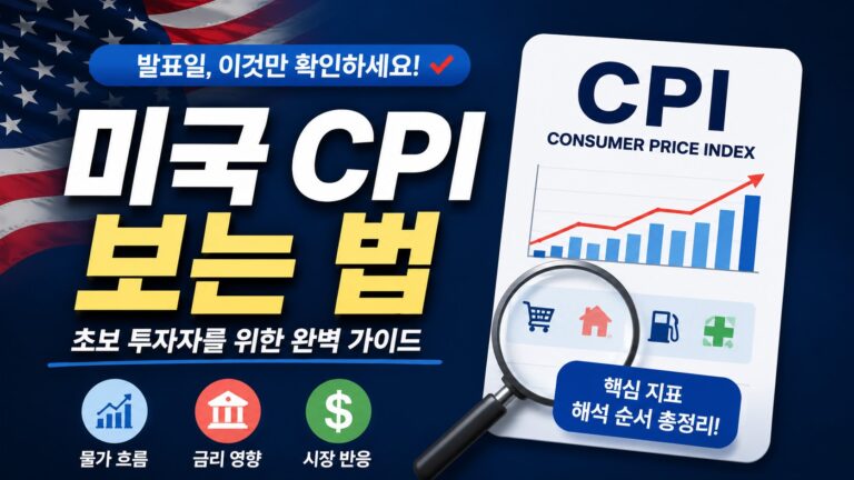 미국 CPI 보는 법과 발표일 확인 순서를 설명하는 썸네일