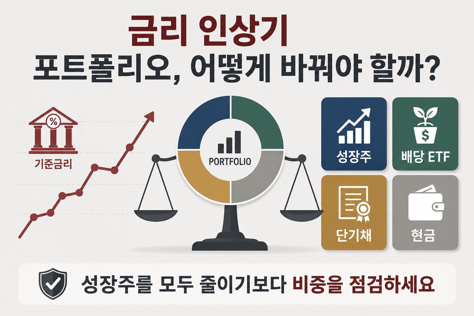 금리 인상기 포트폴리오, 성장주·채권·현금 비중 조정법