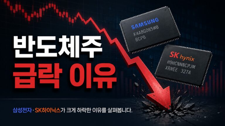 반도체주 급락 이유와 삼성전자·SK하이닉스 하락 배경