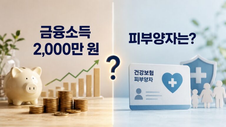 건강보험 피부양자 자격 조건과 금융소득 2,000만 원 기준