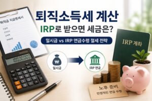 퇴직소득세 계산과 IRP 연금 수령 방식 비교
