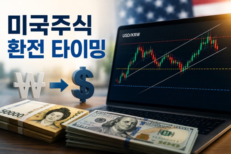 미국주식 환전 타이밍을 확인하는 원달러 환율 차트