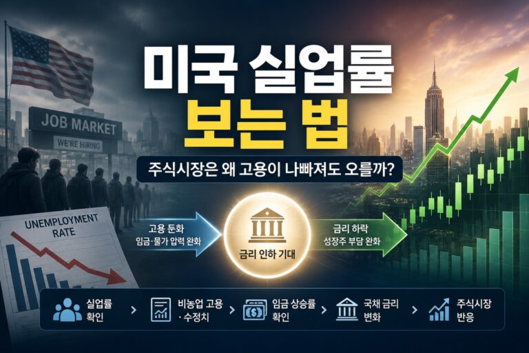 미국 실업률 보는 법과 고용 둔화에 반응하는 주식시장
