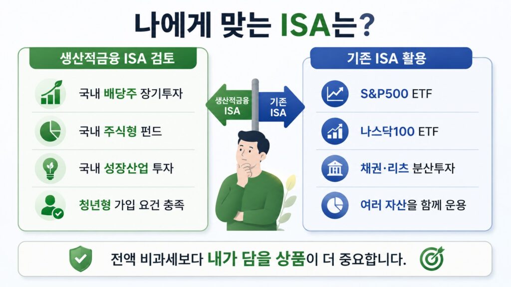 국내 배당주 투자자와 해외지수 ETF 투자자에게 적합한 ISA 비교