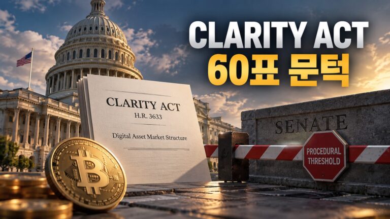 미국 상원 60표 문턱에 막힌 클래리티 법안 CLARITY Act