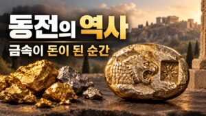동전의 역사, 금속이 돈이 된 과정을 표현한 대표 이미지
