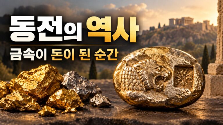 동전의 역사, 금속이 돈이 된 과정을 표현한 대표 이미지