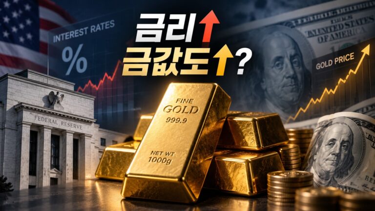 금리와 금값 관계를 나타낸 금괴와 금리 차트