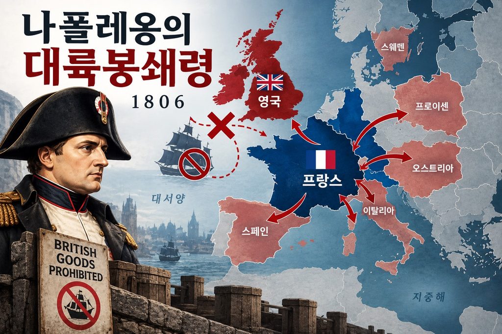 나폴레옹 대륙봉쇄령과 영국 고립을 위한 유럽 무역 봉쇄